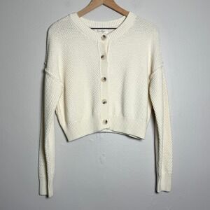 Jessica Simpson NEW Womens Cardigan Sweater XS Cream Long Sleeve Thick Preppy‎